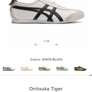Onitsuka Tiger by Asics White and Black Athletic Shoes